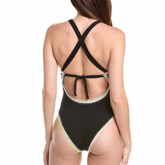 PQ Swim x Solange Ferrarini Crochet Trim One-Piece Size Large - Picture 2 of 8
